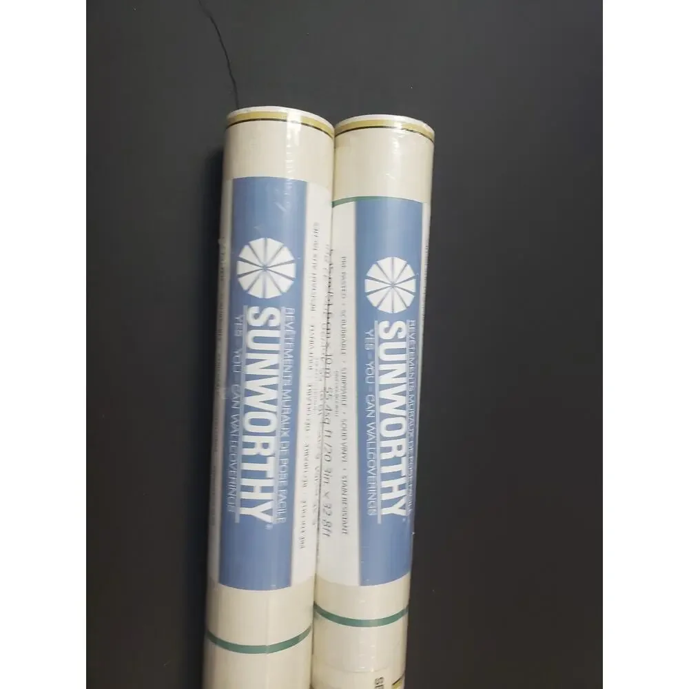 (JL) Sunworthy Double Roll Vinyl Wallcovering Wallpaper SB359 Lot# 2A Lot of 2